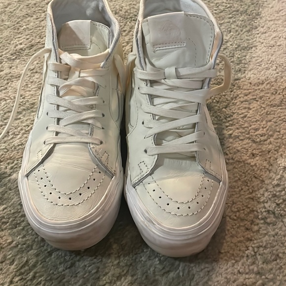 Vans Shoes - White leather vans